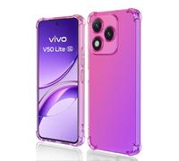 HAOYE Case for Huawei Honor 400 Lite 5G, Gradient Color Ultra-Slim Crystal Clear Anti Smudge Silicone Soft Shockproof TPU Protection Bumper Phone Cover Shell (Pink Purple)