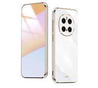 HAOYE Case for Huawei Honor Magic 7 Pro / Magic7 Pro, Electroplating Slim Silicon Premium Flexible TPU Cover Bumper, Anti-Scratch Shockproof TPU Protective Shell. White