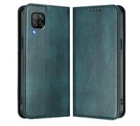 HAOYE Case for Huawei P40 Lite, Premium TPU & Leather Wallet Phone Case Cover with Card Slots/RFID Blocking/Magnetic Closure/Stand Function - Dark Green