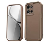 HAOYE Case for Motorola Moto G75 5G Shell, Silicone Shockproof Bumper with Raised Edges and Reinforced Corners/Sleek Design Cover - Brown