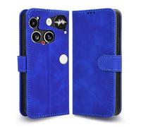HAOYE Case for Nothing Phone (3) Case, Wallet Leather Flip Case with Card Holder Magnetic Closure Kickstand Shockproof Phone Cover. Blue