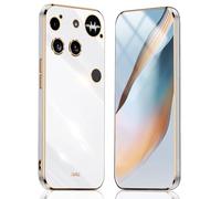 HAOYE Case for Nothing Phone (3), Electroplating Slim Silicon Premium Flexible TPU Cover Bumper, Anti-Scratch Shockproof TPU Protective Shell. White