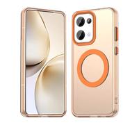 HAOYE Case for OPPO Reno 13 (Reno13) 5G - Slim TPU+PC Cover with Matte Finish, Anti-Fingerprint Shockproof Bumper Compatible for MagSafe Accessories - Orange