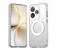 HAOYE Case for Realme GT 6 / Realme GT 6T - Slim TPU+PC Cover with Matte Finish, Anti-Fingerprint Shockproof Bumper Compatible for MagSafe Accessories - White