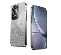 HAOYE Case for Realme GT8 Pro, Slim Silicon TPU Electroplated Frame Cover, Anti-Scratch Shockproof Protective Shell with Shiny Sticker. Black