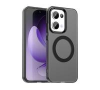 HAOYE Case for Realme GT8 Pro - Slim TPU+PC Cover with Matte Finish, Anti-Fingerprint Shockproof Bumper Compatible for MagSafe Accessories - Black