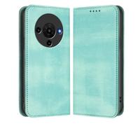 HAOYE Case for ZTE Blade A76 5G, Premium TPU & Leather Wallet Phone Case Cover with Card Slots/RFID Blocking/Magnetic Closure,/Stand Function - Light Green