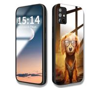 HAOYE Case Suitable for Samsung Galaxy A51, Cute Dog Pattern Scratch Proof Cover + Slim Thin Fit Shockproof Case (Dog 02)