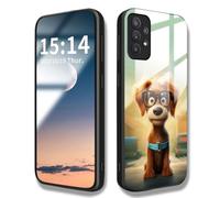 HAOYE Case Suitable for Samsung Galaxy A53 5G, Cute Dog Pattern Scratch Proof Cover + Slim Thin Fit Shockproof Case (Dog 01)