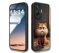 HAOYE Case Suitable for Xiaomi Poco F7 5G Case, Cute Cat Pattern Scratch Proof Cover + Slim Thin Fit Shockproof Case (Fat Cat)