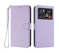 HAOYE Leather Case for CUBOT X100(2025) with Wallet Cover - Magnetic Shell, Card Slots& Hand Strap, and Stand Bumper for Full Protection - Light Purple