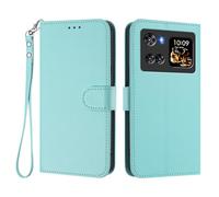 HAOYE Leather Case for CUBOT X100(2025) with Wallet Cover - Magnetic Shell, Card Slots& Hand Strap, and Stand Bumper for Full Protection - Light Green