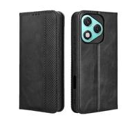 HAOYE Leather Case for Huawei Honor 400 Lite 5G Case, Retro Style PU/TPU Folio Wallet Case, Premium Folio Cover with [Card Slots] and [Kickstand]. Black