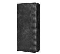 HAOYE Leather Case for Huawei Nova 12s Case, Retro Style PU/TPU Folio Wallet Case, Premium Folio Cover with [Card Slots] and [Kickstand]. Black