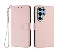 HAOYE Leather Case for Oukitel C68 with Wallet Cover - Magnetic Shell, Card Slots& Hand Strap, and Stand Bumper for Full Protection - Pink