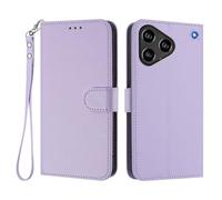 HAOYE Leather Case for ZTE Blade A76 4G with Wallet Cover - Magnetic Shell, Card Slots& Hand Strap, and Stand Bumper for Full Protection - Light Purple
