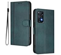 HAOYE Leather Wallet Case for Xiaomi Redmi Note 11 Pro 5G/4G / Note 12 Pro 4G - Flip Cover Folding Shockproof Magnetic Suction Stand Function & Card Slot | Retro Shell - Dark Green