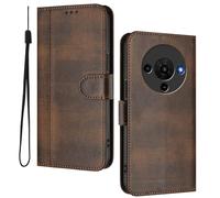 HAOYE Leather Wallet Case for ZTE Blade A76 5G - Flip Cover Folding Shockproof Magnetic Suction Stand Function & Card Slot | Retro Shell - Brown