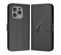 HAOYE Luxury Leather Case for Doogee N55 - Magnetic Closure Wallet Cover with Multi-Angle Stand & Premium Protection Shell - Black