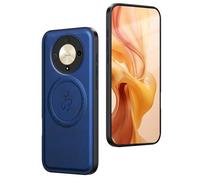HAOYE Premium Leather Case for Huawei Honor Magic 6 Lite / Magic6 Lite, Fit for MagSafe, Protection Bumper Shell - Built-in Strong Magnetic Ring & Shockproof - Blue