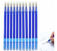 Haoyic 12 Pcs Blue Erasable Pen Refills, 0.5mm Fine Point Friction Erasable Ink Cartridges Compatible with Pilot Frixion Pens