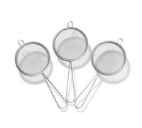 Haoyic 3 Pcs Tea Strainer, Tea Strainers for Loose Char, Stainless Steel Loose Leaf Char Strainer Fine Mesh with Non Slip Handle Strainers for Cocktail Juice Flour Spices