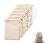 Haoyic 30 Pcs Spice Bags for Cooking, 4x3 Inch Unbleached Muslin Drawstring Bags, Reusable Filter Bags for Tea & Herbs