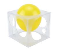 Haoyic Clear Balloon Sizer Cube Box 30x30x23cm, 11 Holes Plastic Measuring Box for Balloon Arches and Party Decor