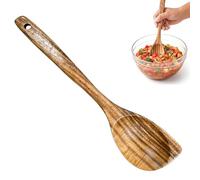 Haoyic Large Wooden Spoon, Heat Resistant Stirring Tool, Wood Server, Kitchen Accessory for Deep Pots and Daily Cooking