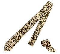 Haoyic Leopard Print Tie Skinny Ties 2x58 Inch Pattern Scarf for Wedding and Party