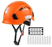 HaoYiShang Industrial Safety Helmet with Visor Ear Muffs Hard Hat with Visor Vented OSHA Approved Hardhats Construction Work Head Protection Certified ANSI/ISEA Z89.1 (Orange-No goggles)