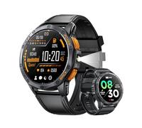 HaoYiShang Military Smart Watches, 170+ Sport Modes for Men with Flashlight, Smartwatch for Android Phones and iPhone, 1.43" AMOLED Screen Bluetooth Call Compass Altimeter (Black)