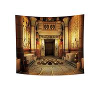 Haoyiyi 100x70cm Ancient Egyptian Tapestry Sphinx Anime Ethnic Patterns Indoor Scene Mythology Wall Hanging Vintage Abstract Art Wall Tapestry Symmetrical Patterns for Bedroom Decor