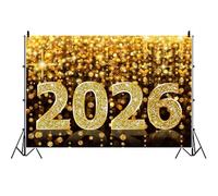 Haoyiyi 5x3ft New Year Festival Backdrop Gold Glitter Sequin Spot Background New Year Festival Photography Photo Xmas Banner Decorations Booth Banner Wallpaper Photocall Supplies Pictures