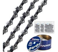 HAOYOO 18 Inch Chainsaw Chain 3/8" LP Pitch .050" Gauge 62 Drive Links, 3 Pack Replacement Chainsaw Blades Fits Craftsman, Echo, Poulan, Ryobi, Ego & More