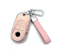 HAOYOUMEI Advanced Soft TPU Key Cover is Compatible with Mercedes Benz 2024-2025 E 2023-2025 SL CLE GLC 2022-2025 EQE EQS S C Series Key (Pink Set)