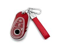 HAOYOUMEI Advanced soft TPU Key Cover is compatible with Mercedes Benz 2024-2025 E 2023-2025 SL CLE GLC 2022-2025 EQE EQS S C Series key (Red Set)