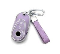 HAOYOUMEI Advanced Soft TPU Key Cover is Compatible with Mercedes Benz 2024-2025 E 2023-2025 SL CLE GLC 2022-2025 EQE EQS S C Series Key (Purple Set)