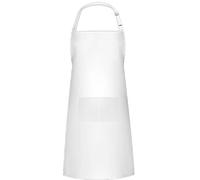 haoyuan Chef Apron, White Apron with 2 Pockets, Unisex Adjustable Apron, Anti-Fouling Aprons for Men, Women, Professional Kitchen Apron for Kitchen, Gardening, Restaurant, Barbecue, Coffee