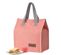 haoyuan Insulated Lunch Bag - Cooler Bag, Waterproof Lunch Box Container, Thermal Leakproof Lunch Organizer for Men, Women, Kids - Outdoor Picnic, Work (Pink)