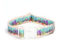 haoyueer Dog Collar for Small Medium Large Dogs, Adjustable Soft Puppy Cats Collars Multicolor Patterns Collars for Dogs Girl Boy Puppy Walking Running Training (S, Ocean)