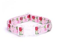 haoyueer Dog Collar for Small Medium Large Dogs, Adjustable Soft Puppy Cats Collars Multicolor Patterns Collars for Dogs Girl Boy Puppy Walking Running Training (XS, Roses)