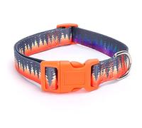 haoyueer Dog Collar for Small Medium Large Dogs, Adjustable Soft Puppy Collars with Quick Release Buckle Walking Running Training (S, Forest)