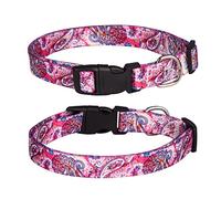 haoyueer Dog Collar for Small Medium Large Dogs, Cute Girl Dog Pet Collar Soft Adjustable Fancy Floral Girl Puppy Dog Collars (L:38-61CM, Pink)