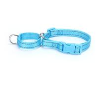 haoyueer Reflective Nylon Martingale Collar, Heavy Duty Nylon Escape-proof Martingale Dog Collar for Large Breeds Boy and Girl Dogs - Walking Training Daily Use (L, Blue)