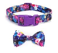 haoyueer Soft Comfy Bowtie Dog Collar,Detachable and Adjustable Bow Tie Collar,for Girl Female Small Medium Large Dogs (S, Purple)