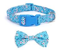 haoyueer Soft Comfy Bowtie Dog Collar,Detachable and Adjustable Bow Tie Collar,for Girl Female Small Medium Large Dogs (S, Light Blue1)