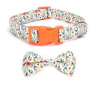 haoyueer Soft Comfy Bowtie Dog Collar,Detachable and Adjustable Bow Tie Collar,for Girl Female Small Medium Large Dogs (M, Orange1)
