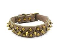 haoyueer Spiked Dog Collar Soft Pu Leather Mushrooms Rivet Spike Studded Puppy Adjustable Cat Collars (XS, Grey1)