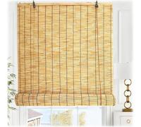 HAOYUES Bamboo Roll Up Window Blind Natural Bamboo Blinds 40~160cm Wide Outdoor Roller Blinds For Pergola Reed Curtain Outdoor Privacy Screen Kitchen Blinds For Windows